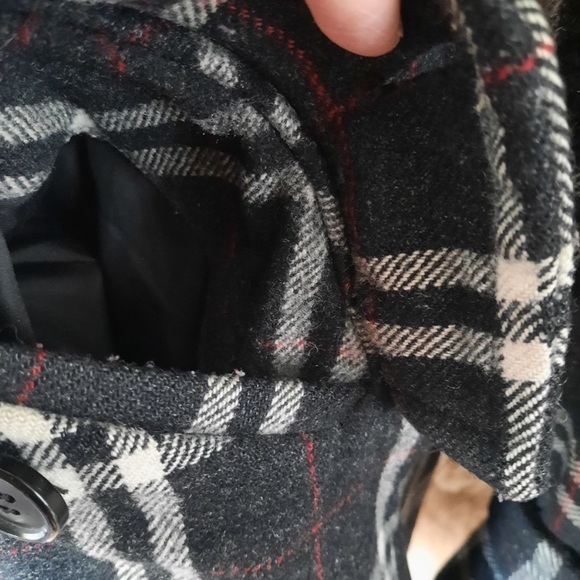 Jacob Wool Blend plaid peacoat, size xs - Picture 10 of 10